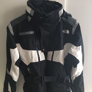 Black, gray & white Steep Tech Northface jacket